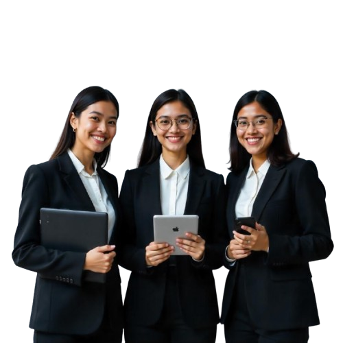 Students using devices